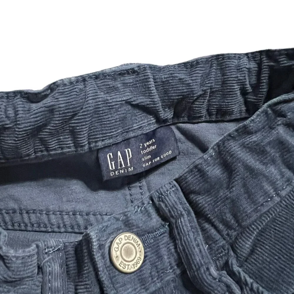 Baby Gap 2Y Blue Corduroy Slim Pants